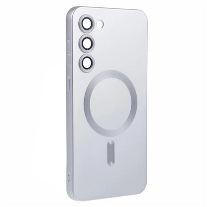 For Samsung Galaxy S22 5G TPU Case Compatible with MagSafe Rubberized Slim Phone Cover with Lens Film