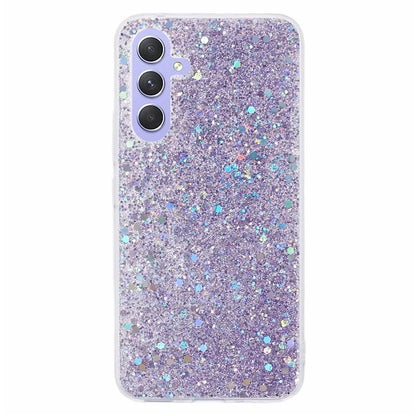 For Samsung Galaxy A24 4G (162.1 x 77.6 x 8.3mm) TPU Case Slim-Fit Glittery Phone Back Cover