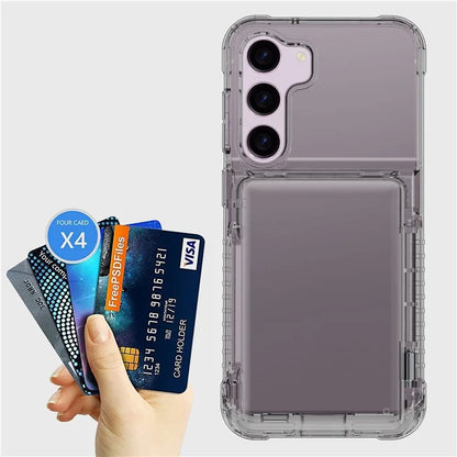 For Samsung Galaxy S23 Case PC+TPU Protective Cover with Flip Card Holder