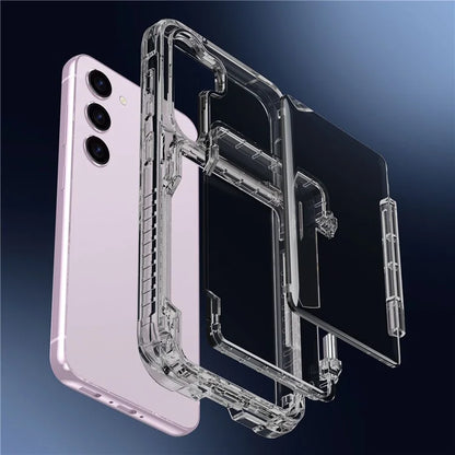 For Samsung Galaxy S23 Case PC+TPU Protective Cover with Flip Card Holder