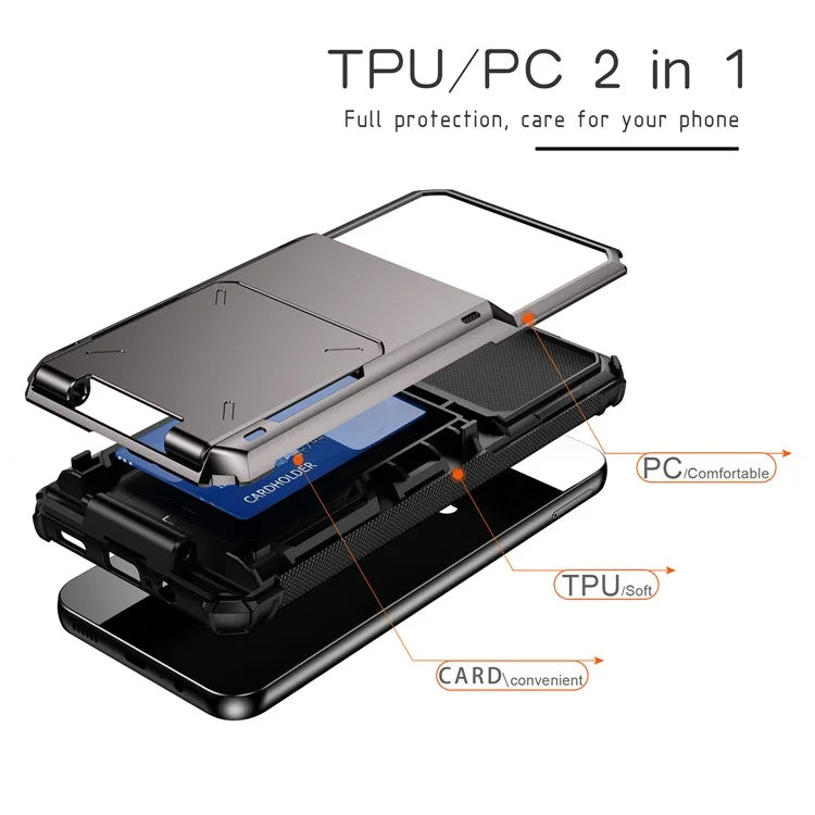 For Samsung Galaxy A05s 4G Case TPU+PC Shockproof Card Holder Phone Cover