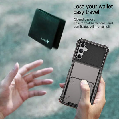 For Samsung Galaxy A05s 4G Case TPU+PC Shockproof Card Holder Phone Cover