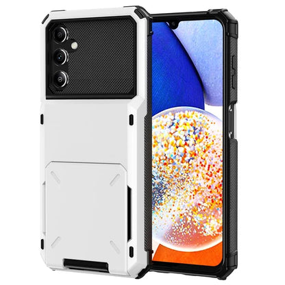 For Samsung Galaxy A55 5G Case PC+TPU Card Holder Hidden Pocket Anti-Scratch Cover