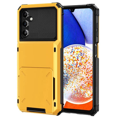 For Samsung Galaxy A55 5G Case PC+TPU Card Holder Hidden Pocket Anti-Scratch Cover