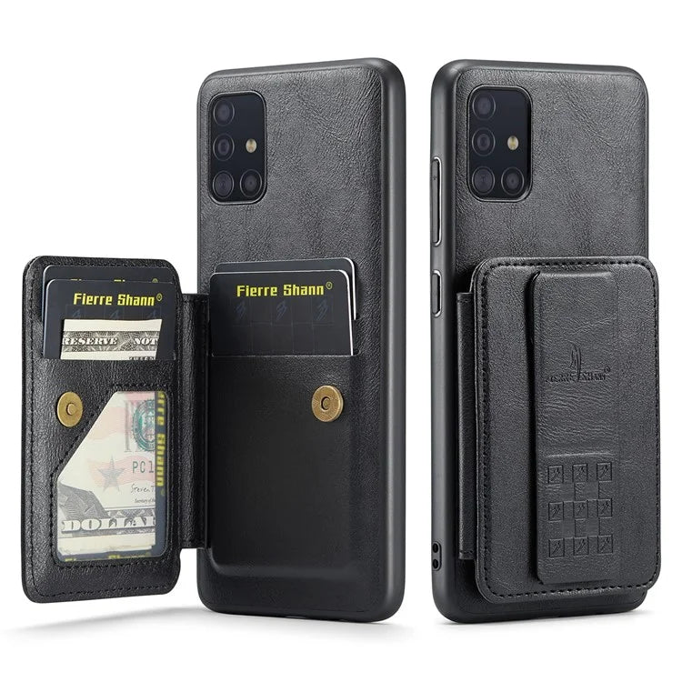 For Samsung Galaxy A71 4G SM-A715 Case Leather+TPU RFID Blocking Card Slots Phone Cover
