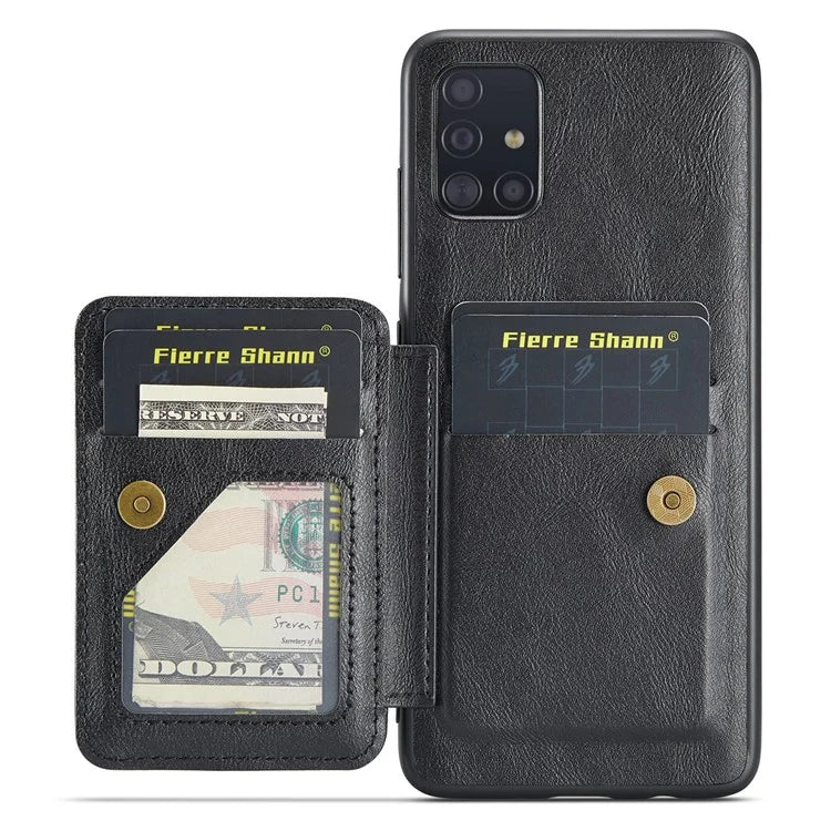 For Samsung Galaxy A71 4G SM-A715 Case Leather+TPU RFID Blocking Card Slots Phone Cover