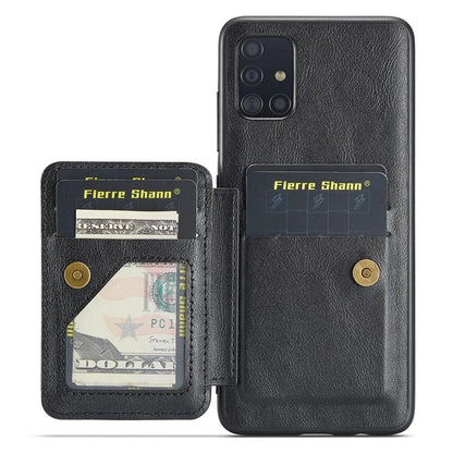 For Samsung Galaxy A71 4G SM-A715 Case Leather+TPU RFID Blocking Card Slots Phone Cover