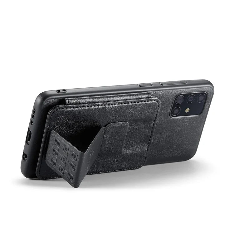 For Samsung Galaxy A71 4G SM-A715 Case Leather+TPU RFID Blocking Card Slots Phone Cover