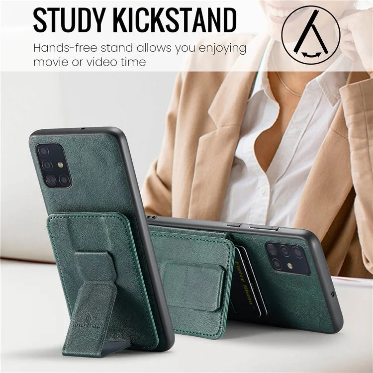 For Samsung Galaxy A71 4G SM-A715 Case Leather+TPU RFID Blocking Card Slots Phone Cover