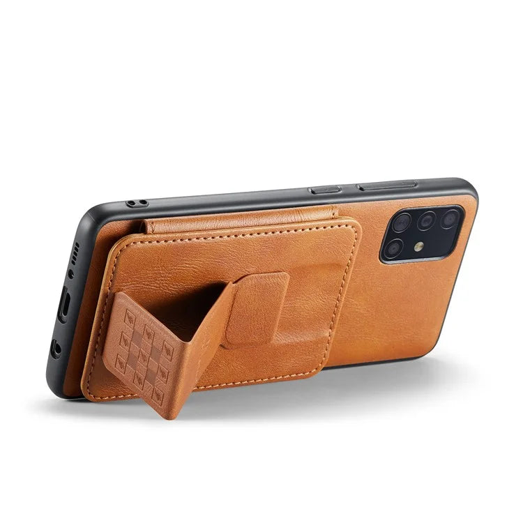 For Samsung Galaxy A71 4G SM-A715 Case Leather+TPU RFID Blocking Card Slots Phone Cover