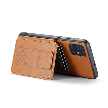 For Samsung Galaxy A71 4G SM-A715 Case Leather+TPU RFID Blocking Card Slots Phone Cover