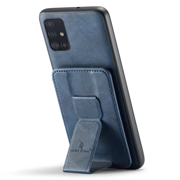 For Samsung Galaxy A71 4G SM-A715 Case Leather+TPU RFID Blocking Card Slots Phone Cover