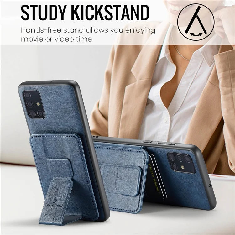 For Samsung Galaxy A71 4G SM-A715 Case Leather+TPU RFID Blocking Card Slots Phone Cover
