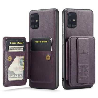 For Samsung Galaxy A71 4G SM-A715 Case Leather+TPU RFID Blocking Card Slots Phone Cover