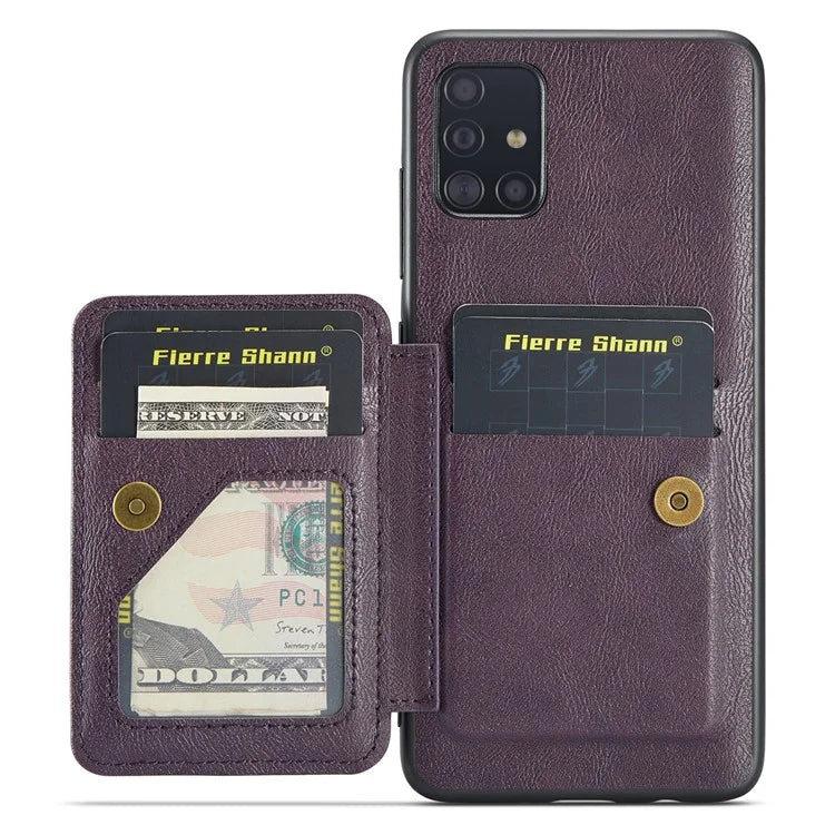 For Samsung Galaxy A71 4G SM-A715 Case Leather+TPU RFID Blocking Card Slots Phone Cover