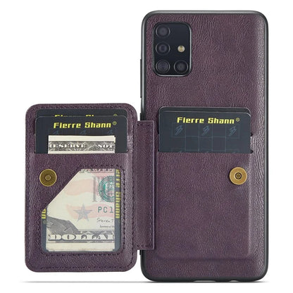 For Samsung Galaxy A71 4G SM-A715 Case Leather+TPU RFID Blocking Card Slots Phone Cover