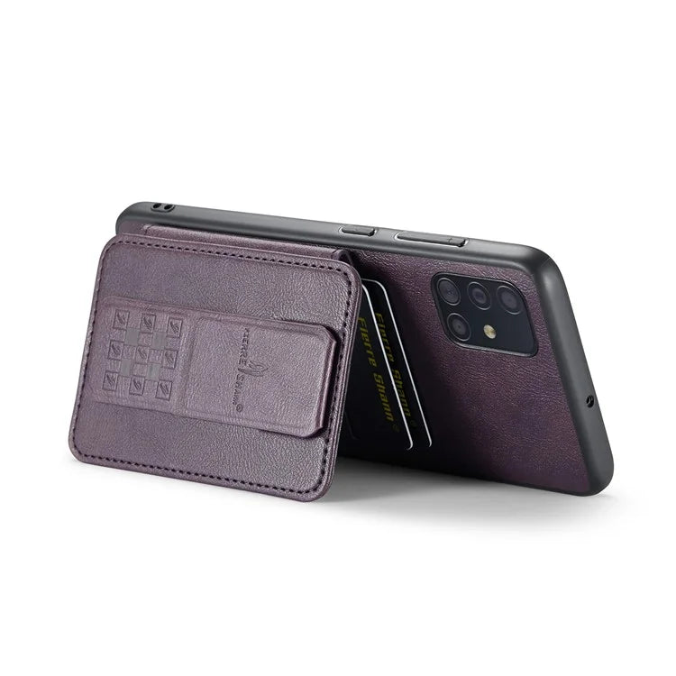 For Samsung Galaxy A71 4G SM-A715 Case Leather+TPU RFID Blocking Card Slots Phone Cover