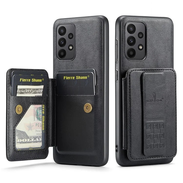 For Samsung Galaxy A73 5G Case with Card Holder Leather+TPU Protective Phone Cover
