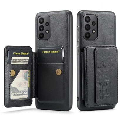 For Samsung Galaxy A73 5G Case with Card Holder Leather+TPU Protective Phone Cover