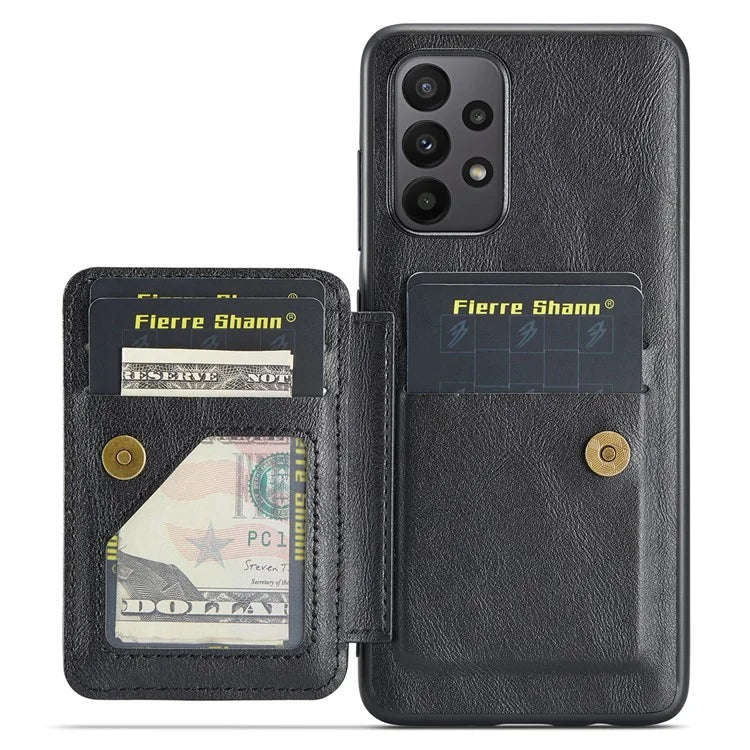For Samsung Galaxy A73 5G Case with Card Holder Leather+TPU Protective Phone Cover