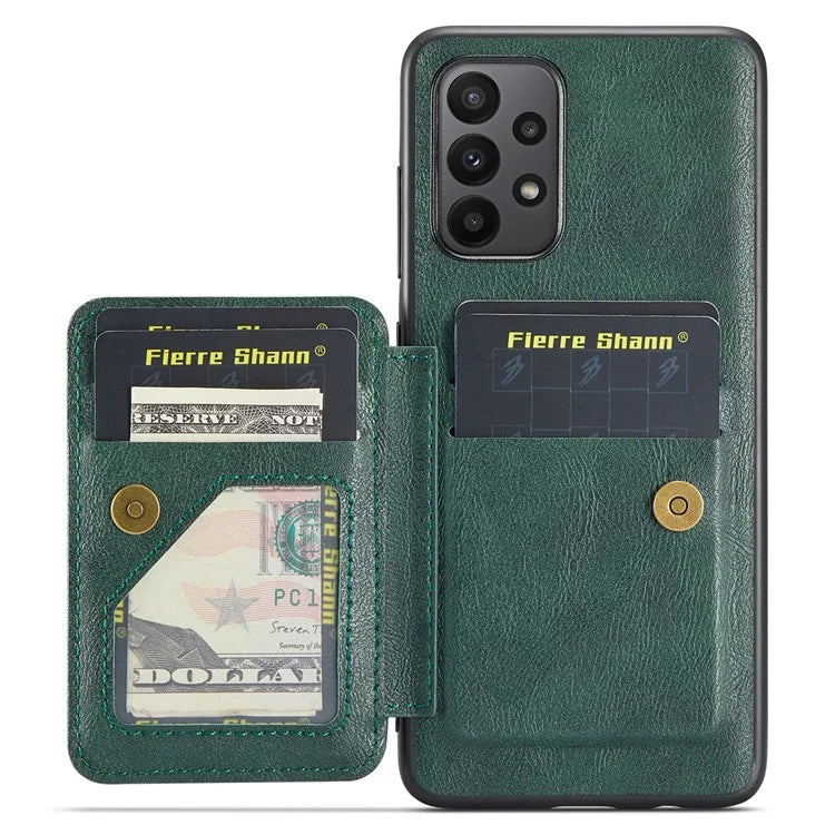 For Samsung Galaxy A73 5G Case with Card Holder Leather+TPU Protective Phone Cover