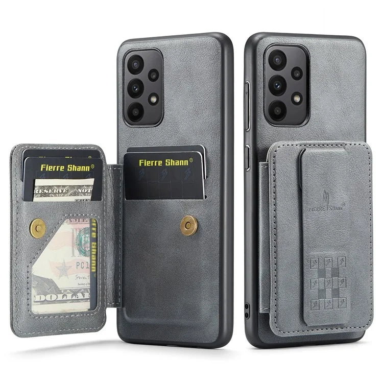 For Samsung Galaxy A73 5G Case with Card Holder Leather+TPU Protective Phone Cover