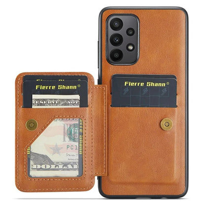 For Samsung Galaxy A73 5G Case with Card Holder Leather+TPU Protective Phone Cover