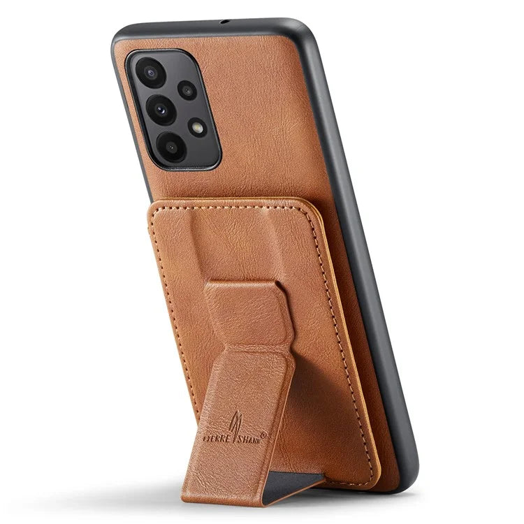 For Samsung Galaxy A73 5G Case with Card Holder Leather+TPU Protective Phone Cover