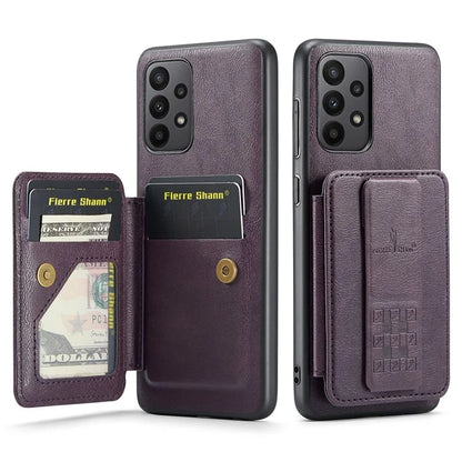 For Samsung Galaxy A73 5G Case with Card Holder Leather+TPU Protective Phone Cover