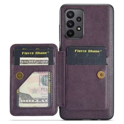 For Samsung Galaxy A73 5G Case with Card Holder Leather+TPU Protective Phone Cover