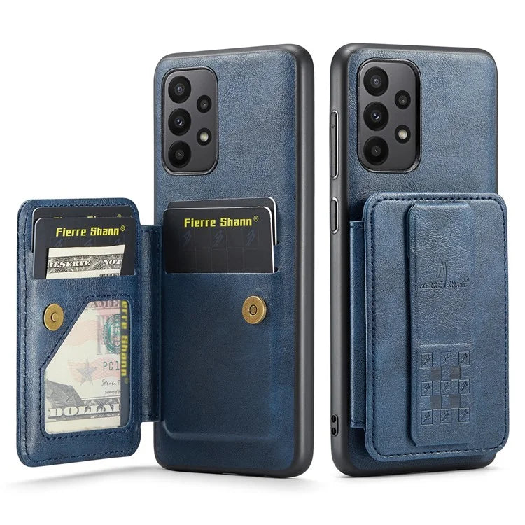 For Samsung Galaxy A73 5G Case with Card Holder Leather+TPU Protective Phone Cover