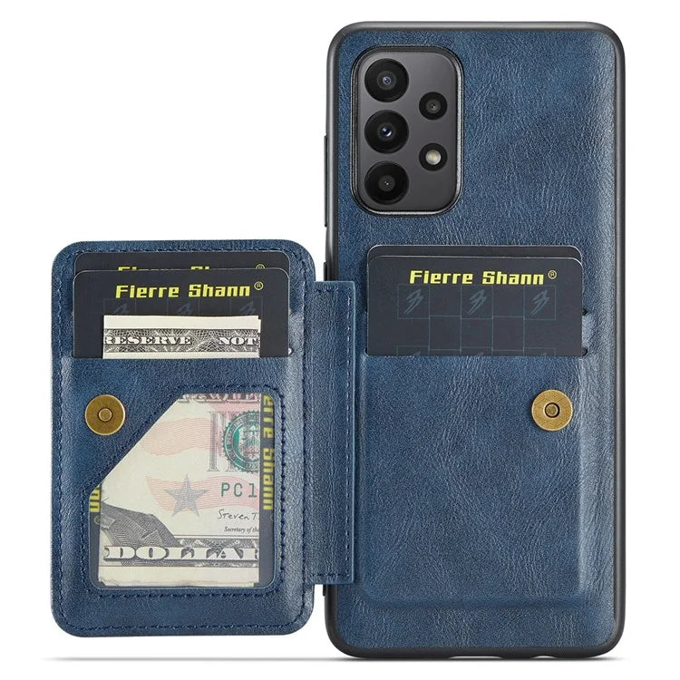 For Samsung Galaxy A73 5G Case with Card Holder Leather+TPU Protective Phone Cover