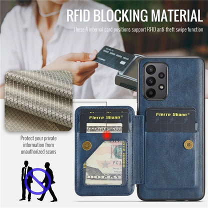For Samsung Galaxy A73 5G Case with Card Holder Leather+TPU Protective Phone Cover