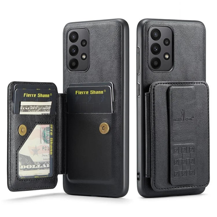 For Samsung Galaxy A72 4G / 5G Case PU Leather+TPU Kickstand Phone Cover RFID Blocking