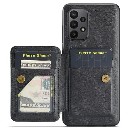 For Samsung Galaxy A72 4G / 5G Case PU Leather+TPU Kickstand Phone Cover RFID Blocking