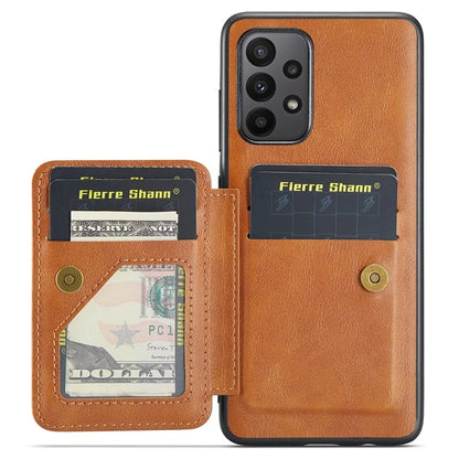 For Samsung Galaxy A72 4G / 5G Case PU Leather+TPU Kickstand Phone Cover RFID Blocking