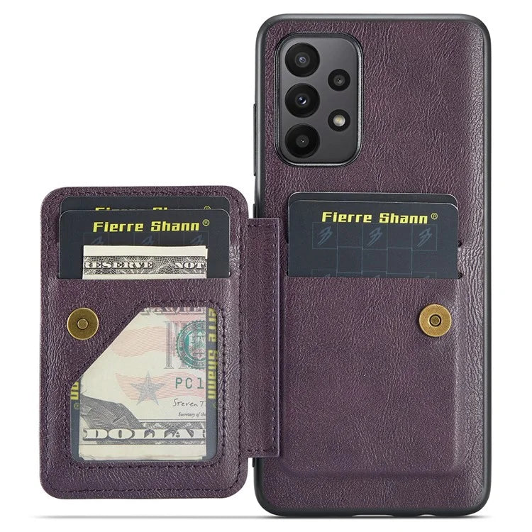 For Samsung Galaxy A72 4G / 5G Case PU Leather+TPU Kickstand Phone Cover RFID Blocking