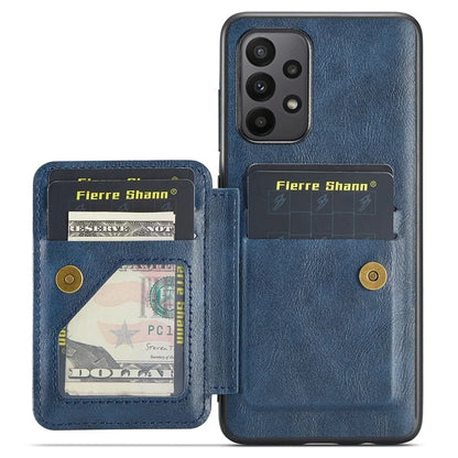 For Samsung Galaxy A72 4G / 5G Case PU Leather+TPU Kickstand Phone Cover RFID Blocking