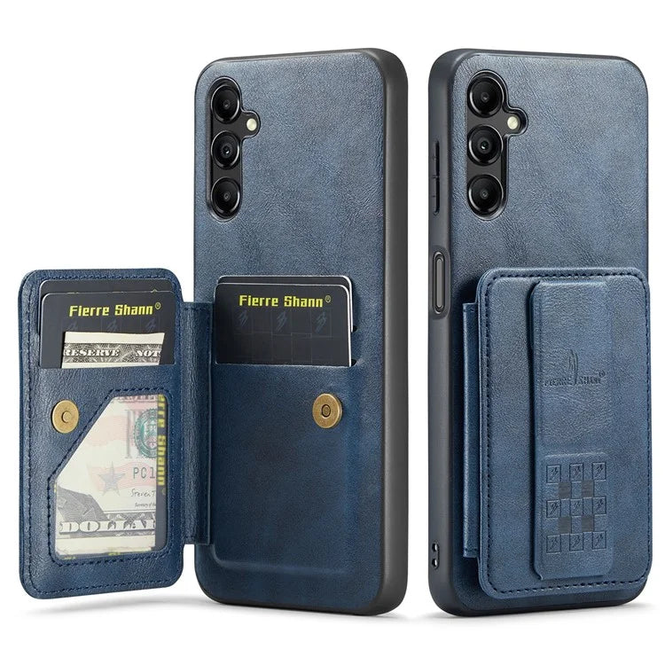 For Samsung Galaxy A55 5G Case PU Leather+TPU Protective Phone Cover with Card Holder