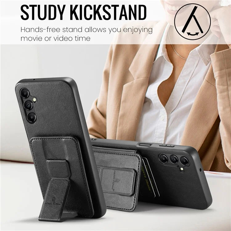 For Samsung Galaxy A55 5G Case PU Leather+TPU Protective Phone Cover with Card Holder