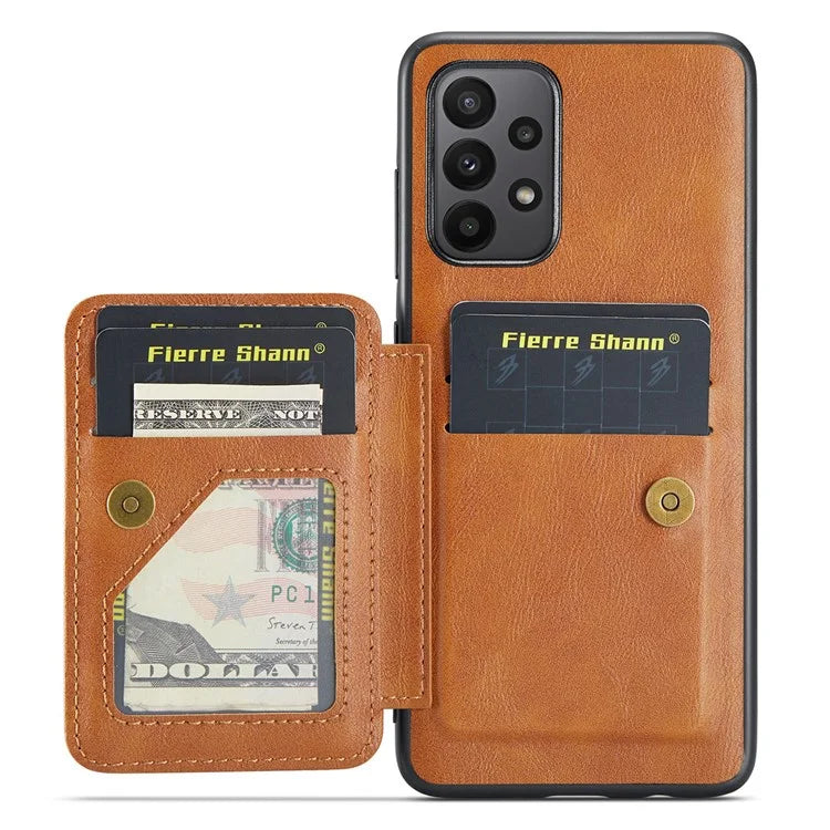 For Samsung Galaxy A52 4G / 5G / A52s 5G Case PU Leather+TPU Kickstand Card Slots Phone Cover