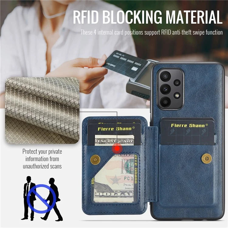 For Samsung Galaxy A52 4G / 5G / A52s 5G Case PU Leather+TPU Kickstand Card Slots Phone Cover