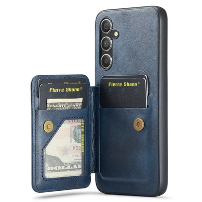 For Samsung Galaxy A25 5G (Global) (161.0 x 76.5 x 8.3mm) Case Leather Coated TPU RFID Blocking Phone Cover