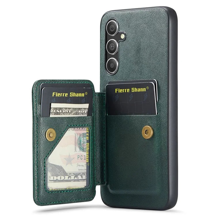 For Samsung Galaxy A25 5G (Global) (161.0 x 76.5 x 8.3mm) Case Leather Coated TPU RFID Blocking Phone Cover