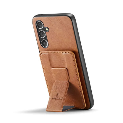 For Samsung Galaxy A25 5G (Global) (161.0 x 76.5 x 8.3mm) Case Leather Coated TPU RFID Blocking Phone Cover