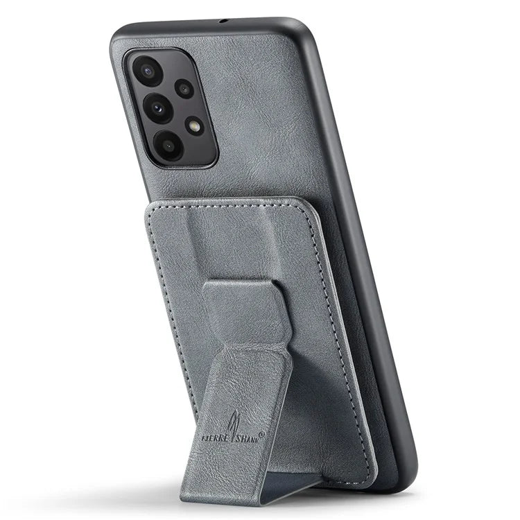 For Samsung Galaxy A53 5G Case Waxed Leather+TPU Phone Cover Strap Loop Holder Kickstand