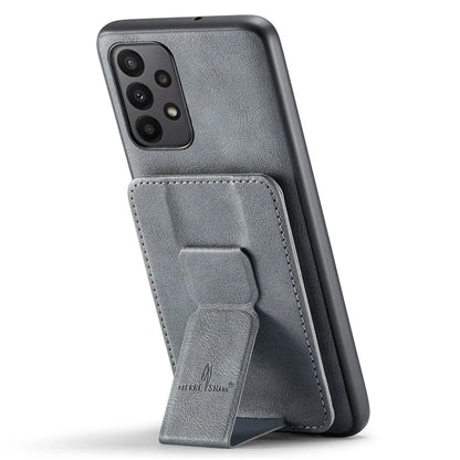 For Samsung Galaxy A53 5G Case Waxed Leather+TPU Phone Cover Strap Loop Holder Kickstand