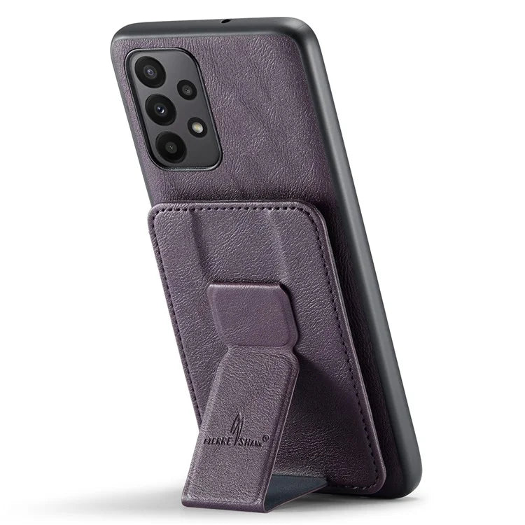 For Samsung Galaxy A53 5G Case Waxed Leather+TPU Phone Cover Strap Loop Holder Kickstand