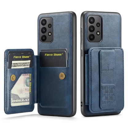 For Samsung Galaxy A53 5G Case Waxed Leather+TPU Phone Cover Strap Loop Holder Kickstand