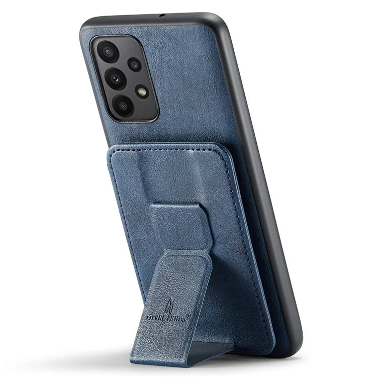 For Samsung Galaxy A53 5G Case Waxed Leather+TPU Phone Cover Strap Loop Holder Kickstand